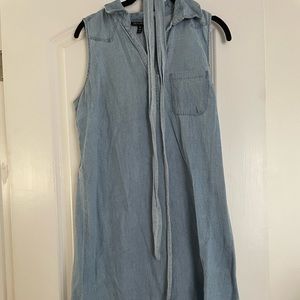 Chambray dress with pocket detail